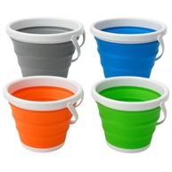 Balde Dobrável Retrátil 5L em Silicone com Alça - Portátil e Resistente para Limpeza, Viagens e Camping - imagem 3