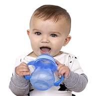 Copo de Transição Nuby 3-em-1 com Alças e 2 Bicos de Silicone - 240ml Azul - imagem 3