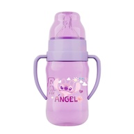 Mamadeira Stitch Angel com Alças Removíveis 300ml Wide Neck Rosa - Design Ergonômico e Seguro para Bebês - imagem 1
