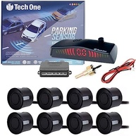Sensor de Estacionamento 8 Pontos Preto Fosco com Display LED e Alerta Sonoro - imagem 2