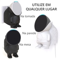 Suporte de Parede Astronauta para Alexa Echo Pop - Design Moderno e Organização Total (Preto) - imagem 4