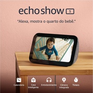 Echo Show 5 (2ª Geração): Smart Display com Alexa, Som Potente e Design Moderno - Preto - imagem 1