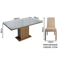 Sala de Jantar Completa: Mesa e 6 Cadeiras Alexis - imagem 2