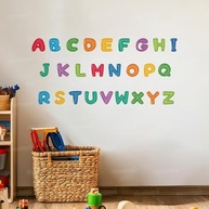 Adesivo de Parede Alfabeto Infantil Educativo Lavável - Seguro e Fácil de Aplicar - imagem 2