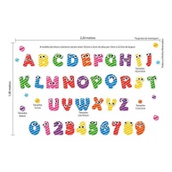 Adesivo de Parede Alfabeto e Números Loli Pop 46un - Decore com Estilo e Aprenda Brincando - imagem 3
