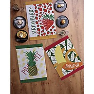 Pano de Prato Premium Fiori Teka: Kit 10 Algodão - imagem 1