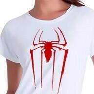 Baby Look Feminina Aranha Spiderman 100% Algodão - imagem 2