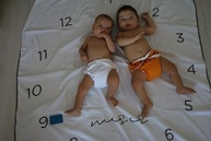 Flufi Mêsversário de Algodão - Toalha de Bebê 4 Camadas com Estampa Cinza - imagem 4