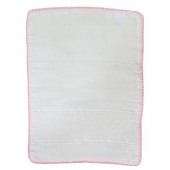 Fralda de Boca Mabber para Bordar em Ponto Cruz 100% Algodão com Crochê Rosa - 30x40cm - imagem 2
