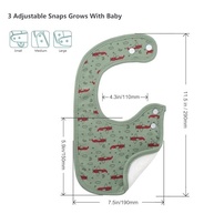 Hakochia Babadores de algodão orgânico super macio e absorvente com encaixe ajustável para bebês meninos e meninas - imagem 3