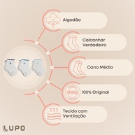 Meias Lupo Bebê: Conforto e Qualidade em Algodão! - imagem 2