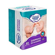Algodão Quadrado Flock Baby: 50 Unidades de Maciez e Cuidado - imagem 1
