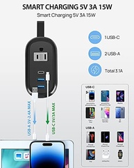 BEVA Filtro de Energia Travel Essentials: Seu Aliado de Viagem com USB-C e Proteção contra Surtos - imagem 5