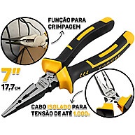 Alicate Bico Meia Cana Vonder 7" com Isolação 1000V - imagem 1
