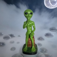 Estatueta ET Alienígena Decorativo Resina - Enfeite Temático Espacial - imagem 3