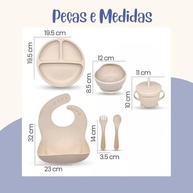 Kit Introdução Alimentação Bebê 6 Peças em Silicone com Ventosa – Colher, Garfo, Copinho e Pratinho Atóxicos, Sem Pontas, Livre de BPA - Qualidade Premium (Rosa Claro) - imagem 3