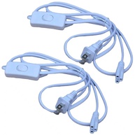 RecDec: Pacote com 2 Cabos de Alimentação T5/T8 Grow Lights com Interruptor Liga/Desliga - Plugue EUA 1.5m - imagem 1