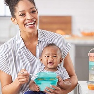 Kit Alimentação Bowl e Colher Azul Easy-Serve Skip Hop - Praticidade na Alimentação do Bebê - imagem 3