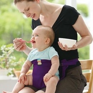 Cinto de Alimentação Infantil com Assento de Segurança para Bebês - Cadeira Portátil para Viagem e Casa (Vermelho) - imagem 3