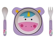 Kit Alimentação Unicórnio em Bambu - Eco Girotondo Baby | Seguro, Saudável e Divertido para Bebês - imagem 2