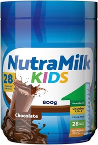 NutraMilk Kids Complemento Alimentar Infantil 800g - 28 Vitaminas e Minerais (Chocolate) - imagem 1