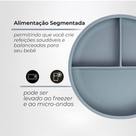 Freso Baby Prato Alimentar em Silicone Atóxico com Ventosa e Divisória - Seguro e Antibacteriano - imagem 4