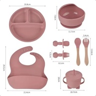 Kit Introdução Alimentar Bebê 8 Peças em Silicone Premium – Seguro, Atóxico e Ideal para BLW (Rosa) - imagem 3