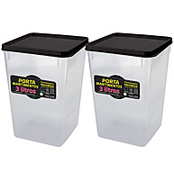 Potes Herméticos 3L: Organize e Preserve Seus Alimentos! - imagem 1