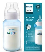 Mamadeira Anti-Cólica 3m+ Philips Avent SCY121/12 Azul 330ml - Alívio Confiável para Cólicas - imagem 1