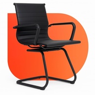 Cadeira de Escritório Moob Berlim Executiva All Black com Base Fixa e Estrutura em Aço Carbono - imagem 1