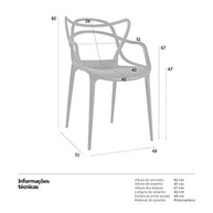Conjunto de 6 Cadeiras Allegra - Design Moderno em Polipropileno Empilhável para Sala, Cozinha, Jantar, Bar e Varanda - Preto - imagem 3