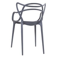 Cadeiras Allegra - Kit com 6 Unidades em Polipropileno, Design Moderno, Empilháveis - Cinza Escuro - imagem 5