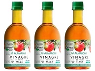 Kit 3 Vinagre Maça Orgânico Acidez Acética 4% Almaromi 400ml - imagem 1