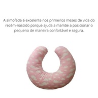 Almofada de Amamentação Bebê Luma Baby - Conforto e Estilo para Mães Modernas | Cor Nuvem Rosa - imagem 4
