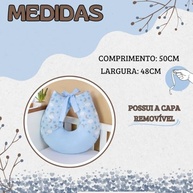 Almofada de Amamentação Estrela Lua Azul - Conforto Ergonômico para Mãe e Bebê - imagem 3