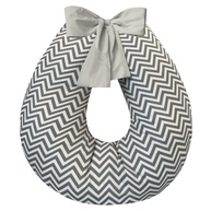 Almofada de Amamentação Babado Extra Grande em Algodão Marinho - Conforto e Estilo para Mamães Modernas - imagem 5