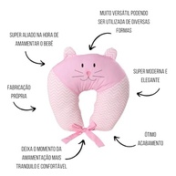 Almofada de Amamentação com Orelhas e Laço Ajustável - Conforto e Estilo para Mães Modernas - imagem 5