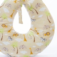 Almofada de Amamentação Safari Palha - Conforto Ergonômico para Mães e Bebês - imagem 3