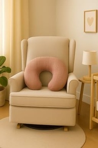 Almofada de Amamentação em Tricot com Zíper Formato U - Conforto e Segurança para Mãe e Bebê - imagem 5