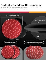 Disco Adesivo 3M VHB 95mm: Fixação Segura para Suportes de Carro (2 Discos + 2 Almofadas) - imagem 4