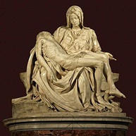 Pietá (1499) de Michelangelo - Tela Canvas 75x75cm - Arte de Alta Qualidade para Decoração - imagem 1