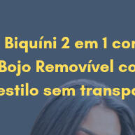 Biquíni Plus Size 2 em 1 com Bojo Removível e Cintura Alta - imagem 1