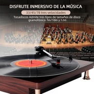 Vitrola Toca Disco Vinil Automático Bluetooth Vintage - Som de Alta Definição - imagem 4