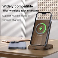 Carregador Sem Fio KEYSION 15W: Estilo Wood e Alta Performance - imagem 4