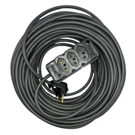 Extensão Elétrica Industrial 25m Cabo PP 2x2.5mm com Tomada Tripla - Alta Resistência - imagem 2