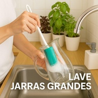 Escova Limpa Garrafas e Mamadeiras com Espuma Anti Riscos - Alta Durabilidade - imagem 4