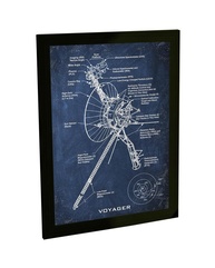 Quadro Decorativo A3 Nave Voyager - Estampa Espacial em Alta Qualidade - imagem 1