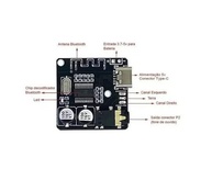 Receptor Bluetooth 5.0 Mini Módulo Áudio MP3 Tipo C: Som de Alta Qualidade Sem Fios! - imagem 5
