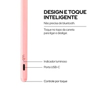 Caneta Pencil WB Para Apple iPad com Palm Rejection e Ponta de Alta Precisão 1.0mm (Rosa) - imagem 4