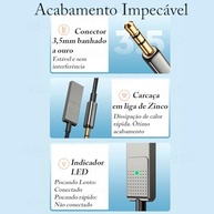 Adaptador Bluetooth 5.3 USB para Auxiliar de Carro P2: Som de Alta Fidelidade e Chamadas Viva-voz - imagem 4